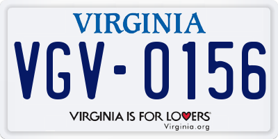 VA license plate VGV0156