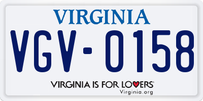 VA license plate VGV0158