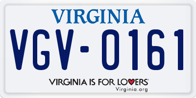 VA license plate VGV0161