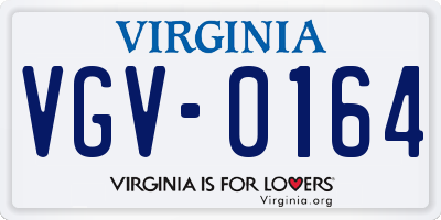 VA license plate VGV0164