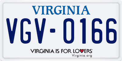 VA license plate VGV0166