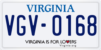 VA license plate VGV0168
