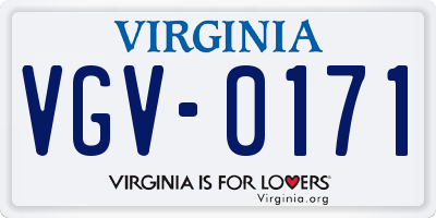 VA license plate VGV0171