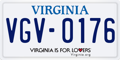 VA license plate VGV0176
