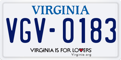 VA license plate VGV0183