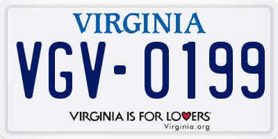VA license plate VGV0199