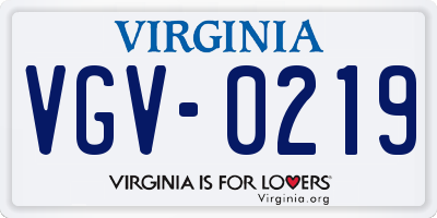 VA license plate VGV0219