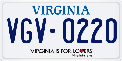 VA license plate VGV0220