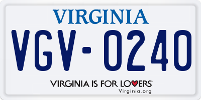 VA license plate VGV0240
