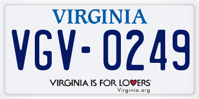 VA license plate VGV0249