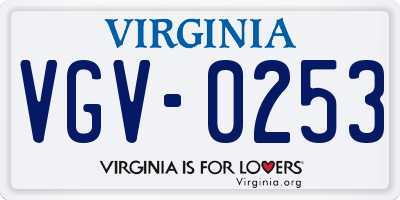 VA license plate VGV0253