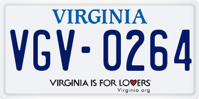 VA license plate VGV0264