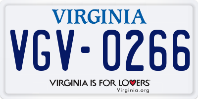 VA license plate VGV0266