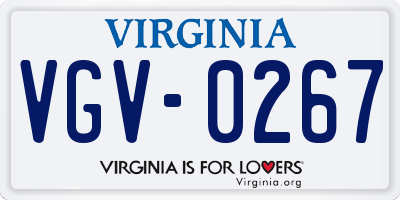 VA license plate VGV0267
