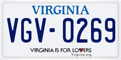 VA license plate VGV0269