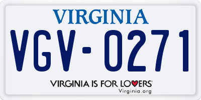 VA license plate VGV0271