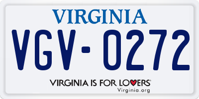 VA license plate VGV0272