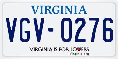 VA license plate VGV0276