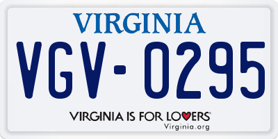 VA license plate VGV0295