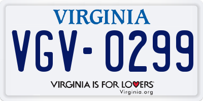 VA license plate VGV0299