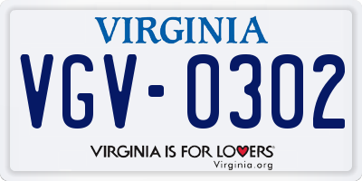 VA license plate VGV0302