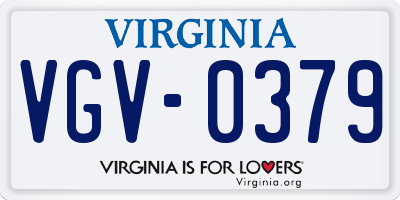 VA license plate VGV0379