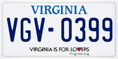 VA license plate VGV0399