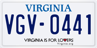 VA license plate VGV0441