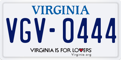 VA license plate VGV0444