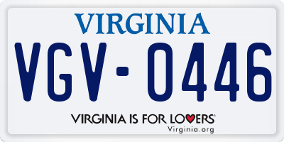 VA license plate VGV0446