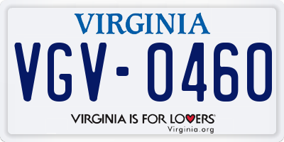 VA license plate VGV0460
