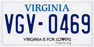 VA license plate VGV0469