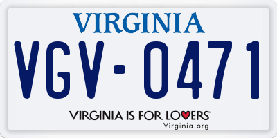 VA license plate VGV0471