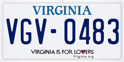VA license plate VGV0483