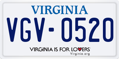 VA license plate VGV0520