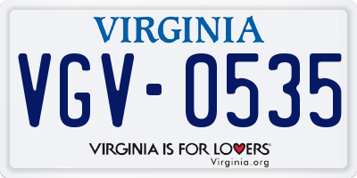 VA license plate VGV0535