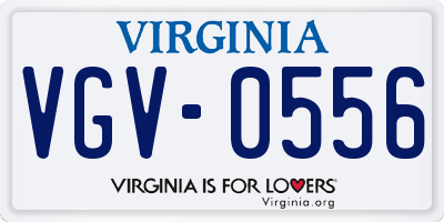 VA license plate VGV0556