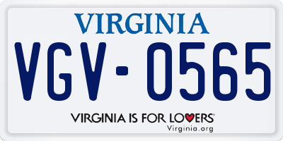 VA license plate VGV0565
