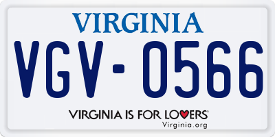 VA license plate VGV0566