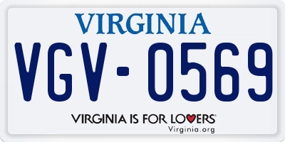 VA license plate VGV0569