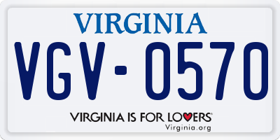VA license plate VGV0570