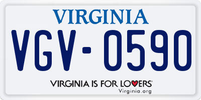 VA license plate VGV0590