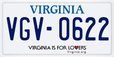 VA license plate VGV0622