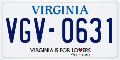 VA license plate VGV0631