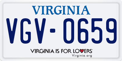 VA license plate VGV0659