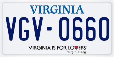 VA license plate VGV0660
