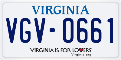 VA license plate VGV0661