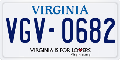 VA license plate VGV0682