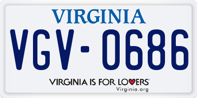 VA license plate VGV0686