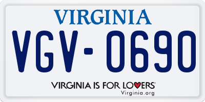 VA license plate VGV0690